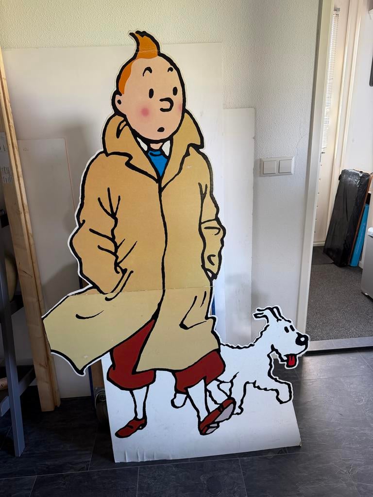 Grote Kuifje en Bobbie Winkel Display - Uniek Item!, Ophalen, Gebruikt, Deurposter of groter, Film en Tv