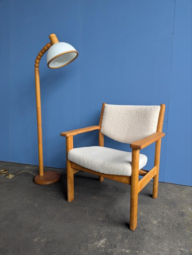 Hans Wegner- Getama stoel/ fauteuil, Ophalen, Gebruikt, Wit, Stof
