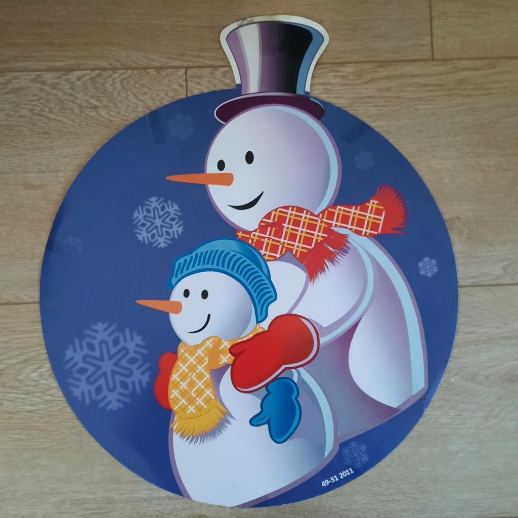 1x decoratie sneeuw sneeuwpop winter ijs kou, Ophalen of Verzenden, Gebruikt