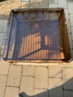 Rotan Tafel losse glasplaat, Ophalen, 50 tot 100 cm, Vierkant, Zo goed als nieuw