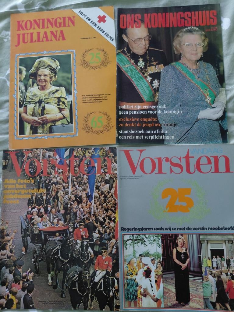 4x Koninklijk Huis Tijdschriften: Juliana, Beatrix, Vorsten, Verzamelen, Ophalen of Verzenden