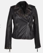 DEKKERS zwart leren jasje met studs, maat M, Maat 38/40 (M), Dekkers, Zwart, Nieuw