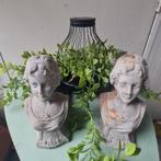 2 Antieke gietijzeren vuurbokken / haardbokken - decoratief, Ophalen of Verzenden