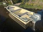Visboot met 15pk Honda met elektrische start en trim, Ophalen, 10 tot 30 pk, Gebruikt, 3 tot 6 meter