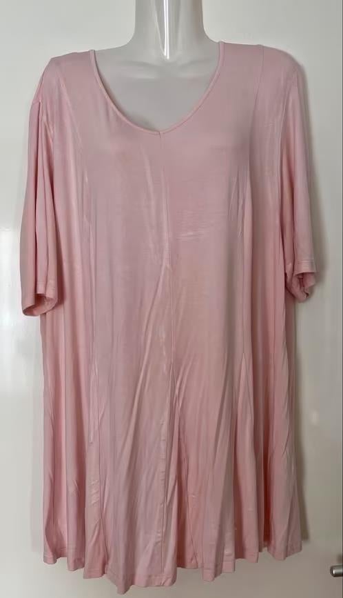 Ulla Popken roze lange A- line top maat 46/48 [vj]