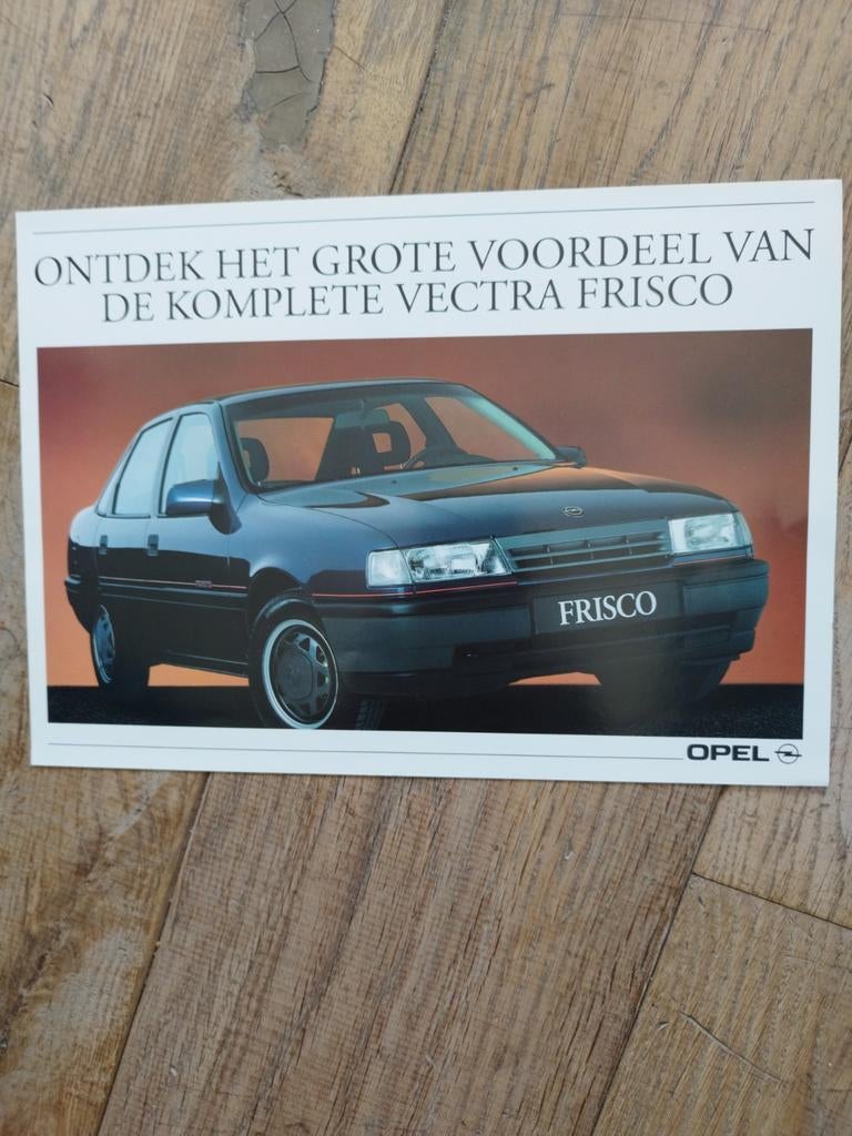 Opel Vectra Frisco brochure 1989, Opel, Zo goed als nieuw, Opel, Ophalen of Verzenden