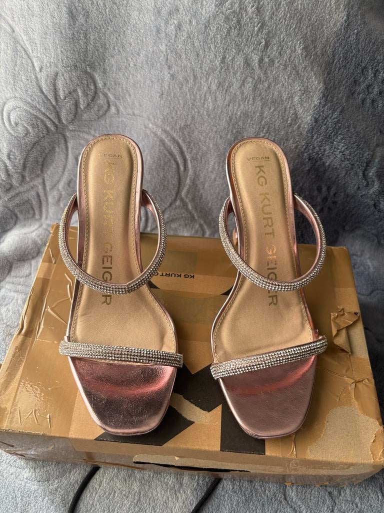 KG Kurt Geiger Vegan Sandalen met Strass - Maat 41, Nieuw, Roze, Sandalen of Muiltjes, Ophalen of Verzenden