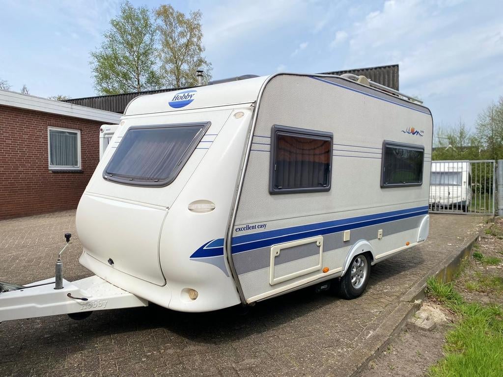 Hobby Excellent Easy mover voortent bj 2005, Vast bed, Hobby, Treinzit, 750 - 1000 kg