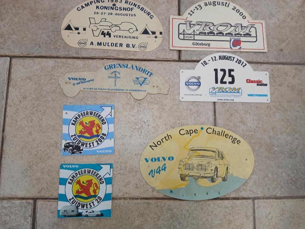 36 rally schildjes Volvo oldtimers, Ophalen of Verzenden, Gebruikt, Auto's