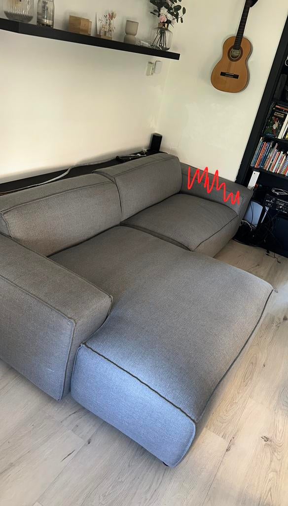 Fonq Chuncky bank grijs, Ophalen, Zo goed als nieuw, Stof, 250 tot 300 cm