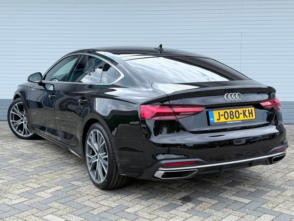 Audi A5 Sportback 40 TFSI 190PK|CRUISE|T.HAAK|LEER|LED|, Auto's, Gebruikt, 1984 cc, 1465 kg, Zwart