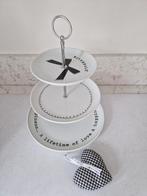 Riverdale etagere wit zwart zilver met strik en hartje, Ophalen of Verzenden, Zo goed als nieuw