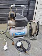 Creemers luchtcompressor  met toebehoren, Ophalen, Gebruikt, Minder dan 200 liter/min, 6 tot 10 bar