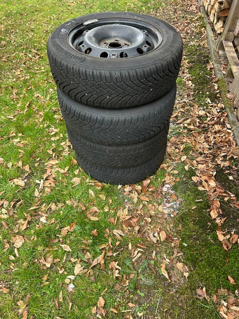 Te koop VW winterset 15 inch 5x100 met continental banden, Ophalen, Gebruikt