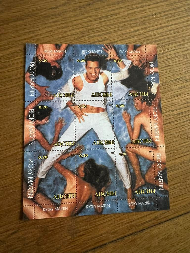 Abchazie blok Ricky Martin, Ophalen of Verzenden, Postfris