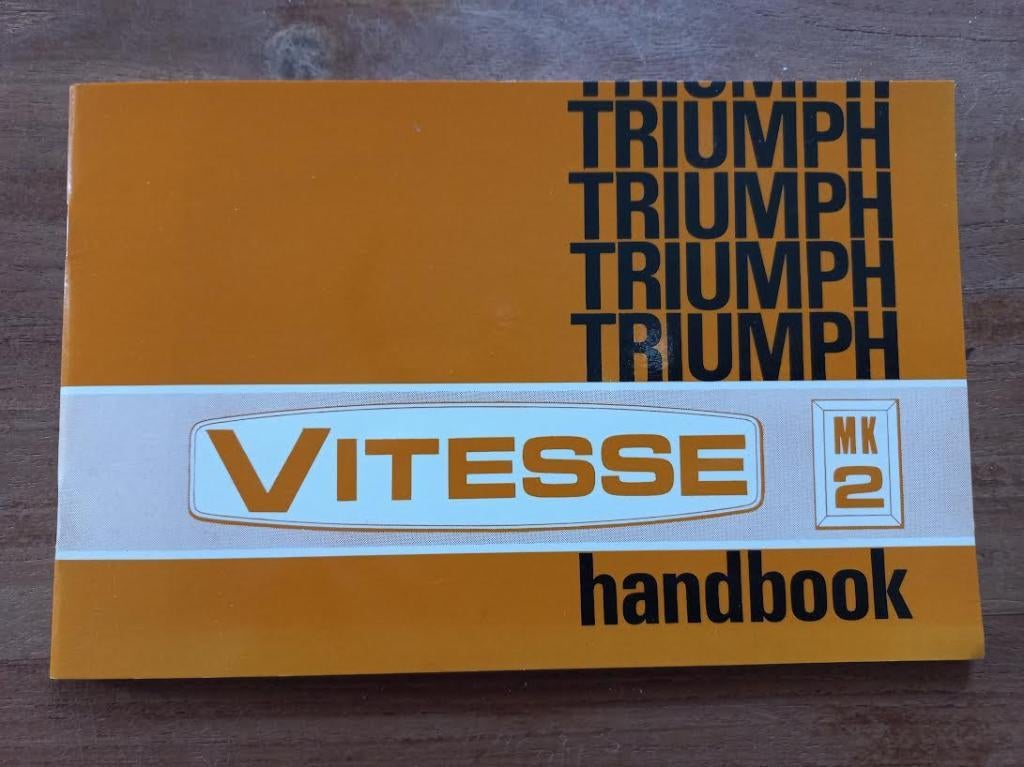 Triumph Vitesse MK2 handbook. - 04/1969., Ophalen of Verzenden
