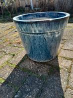 Bloempot buiten blauw geglazuurd, Gebruikt, Rond, Minder dan 40 cm, Ophalen