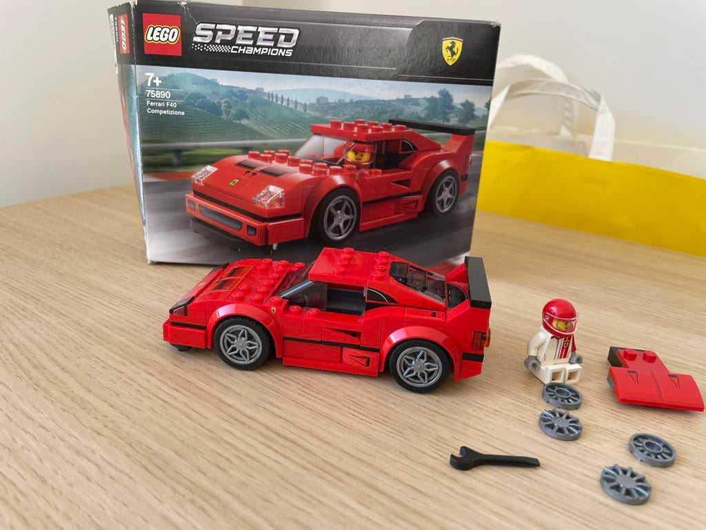 LEGO Speed Champions 75890 Ferrari F40 Competizione, Lego, Zo goed als nieuw, Compleet, Complete set