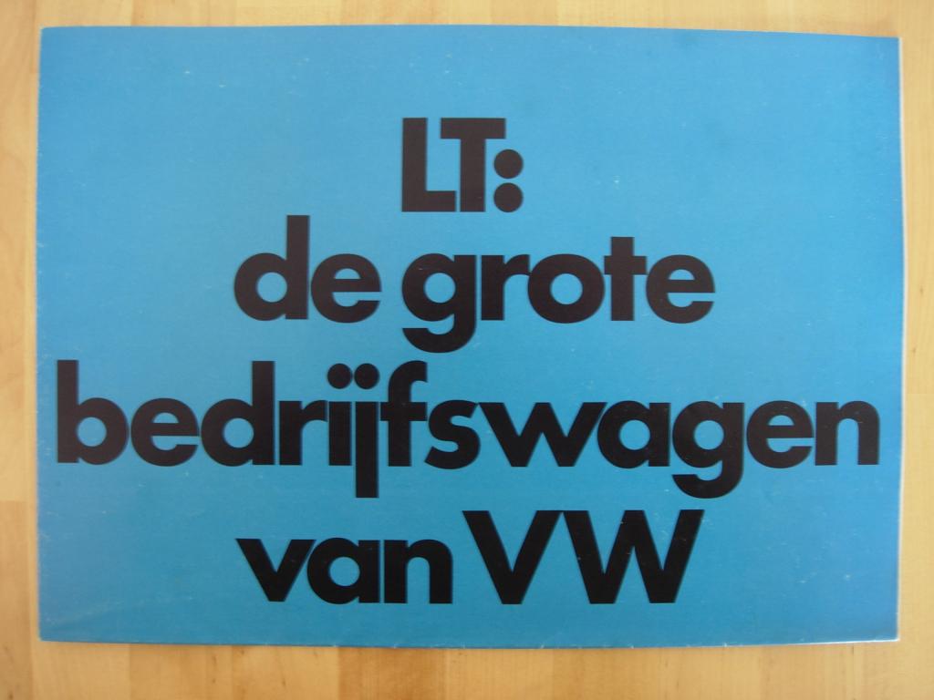Volkswagen LT Introductie Brochure 1975 VW, Volkswagen, Verzenden, Zo goed als nieuw, Volkswagen