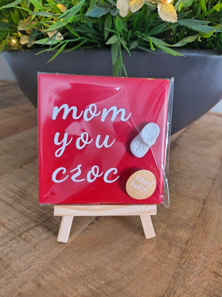 Tegeltje voor moederdag handgemaakt 10 bij 10, Ophalen of Verzenden, Nieuw