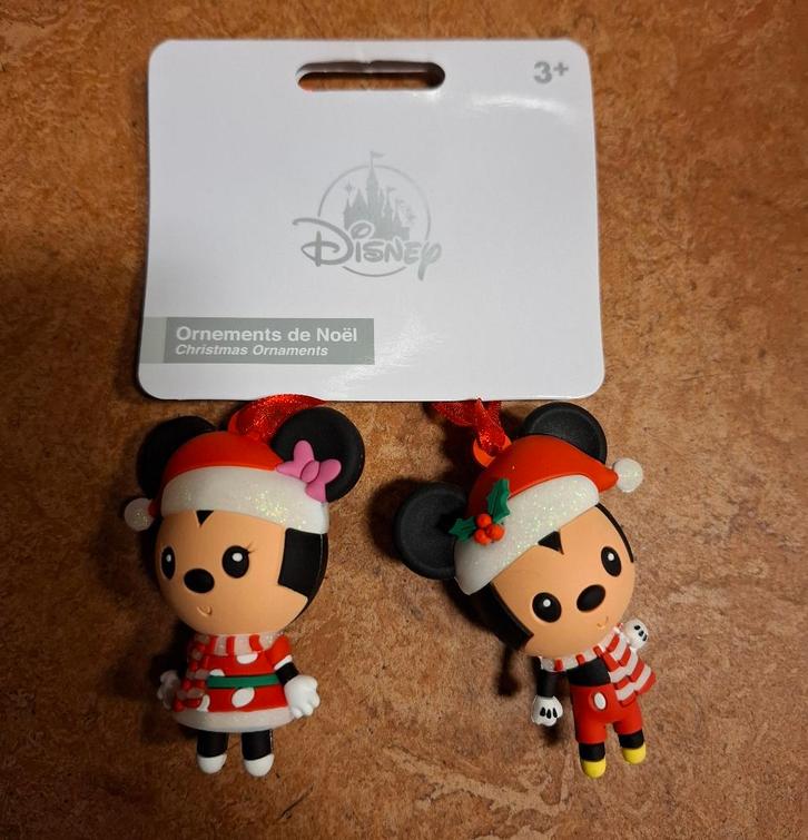 Disneyland Parijs mickey en minnie kerst ornament, Verzamelen, Disney, Nieuw, Overige typen, Overige figuren, Ophalen of Verzenden