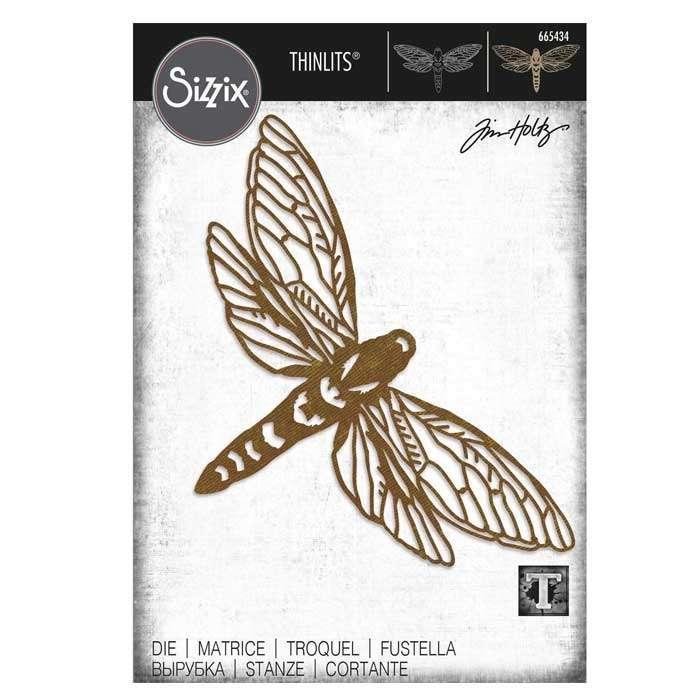 Sizzix Tim Holtz Thinlits Die Perspective Moth #665434, Hobby en Vrije tijd, Scrapbooking, Nieuw, Frame of Mal, Sizzix, Verzenden