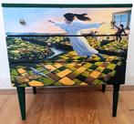 Een bijzonder leuk kastje, 3 lades en bijzondere afbeelding, Ophalen of Verzenden, Zo goed als nieuw, Eenpersoons