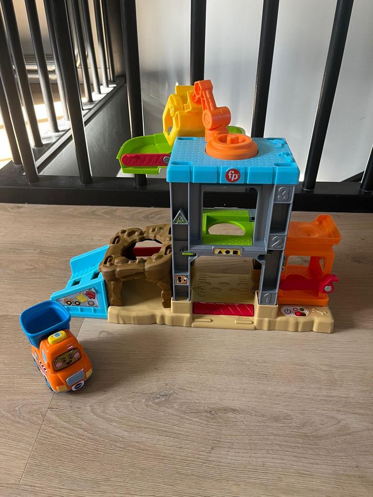 Fisher-Price Little People Bouwplaats met Vrachtwagen, Kinderen en Baby's, Speelgoed | Fisher-Price, Ophalen of Verzenden, Gebruikt