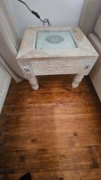 Twee bijzettafels, Huis en Inrichting, Tafels | Bijzettafels, Ophalen of Verzenden, Rond, Minder dan 55 cm, 45 tot 60 cm