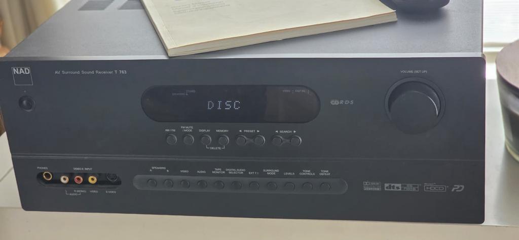 NAD T763 AV surround receiver, Audio, Tv en Foto, Versterkers en Receivers, Ophalen, Gebruikt