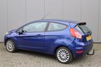 Ford Fiesta 1.0i 65PK Style Trekhaak/Airco/Bleutooth/Parkeer, Stof, 525 kg, Met garantie (alle), Blauw
