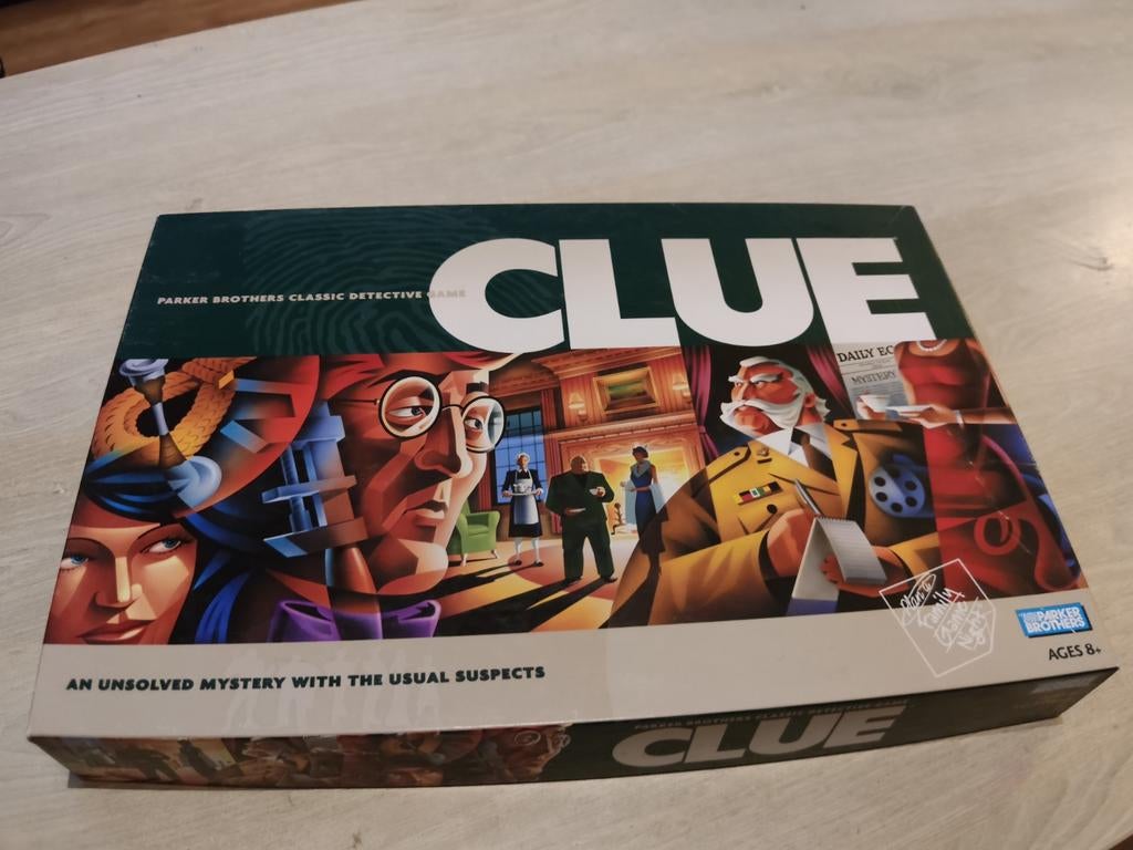 Clue (engels Cluedo) Bordspel - Klassieke Detective Game, Parker Brothers, Ophalen of Verzenden, Hasbro, Reisspel
