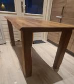 Massief Teakhouten Eettafel - Doorleefd & Robuust (180x90cm), Gebruikt, Teakhout, 150 tot 200 cm, Vier personen