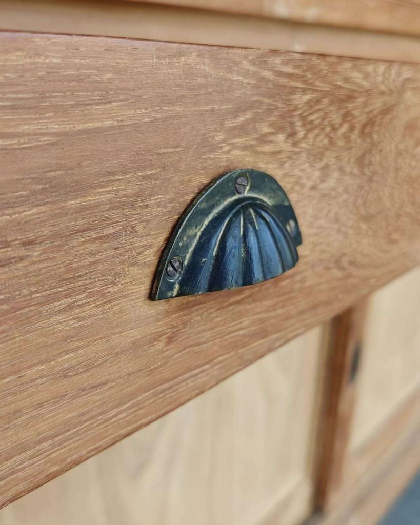 Brede winkelkast gemaakt van teakhout | Servieskast #7264, Niet ingevuld, Gebruikt, Met deur(en), 200 cm of meer