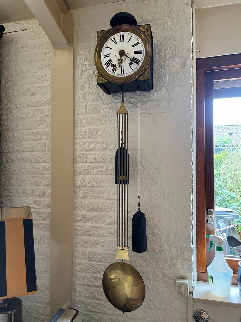 Antieke wandklok met slinger, Antiek en Kunst, Antiek | Klokken, Ophalen