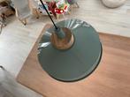Set van 2 Hanglampen - mintgroen/hout - 45cm, Huis en Inrichting, Lampen | Hanglampen, Ophalen, Zo goed als nieuw, Hout, Minder dan 50 cm