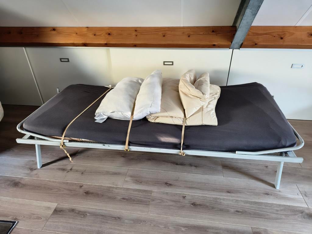 Opklapbed, Ophalen, Eenpersoons, Metaal, 90 cm