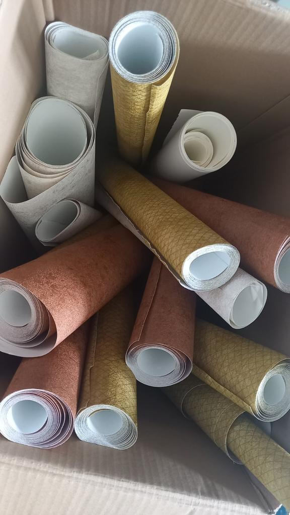 Resten vliesbehang (geen volle rollen), Huis en Inrichting, Stoffering | Behang, Ophalen, Minder dan 10 m², Wit