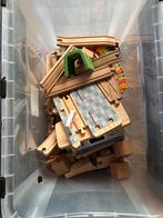 houten treinrails grote doos vol, Ophalen of Verzenden, Gebruikt, Overige typen