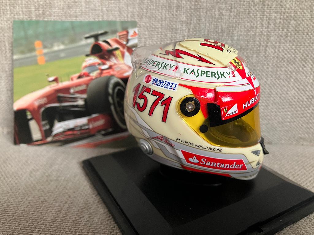 ✅ Fernando Alonso 2013 1:5 helm Ferrari F1 Spark Formule 1, Ophalen of Verzenden, Nieuw, Formule 1
