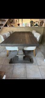 Mooie grote klooster tafel van het Brokkante Opkamer, Huis en Inrichting, Ophalen, 200 cm of meer, 50 tot 100 cm, Zo goed als nieuw