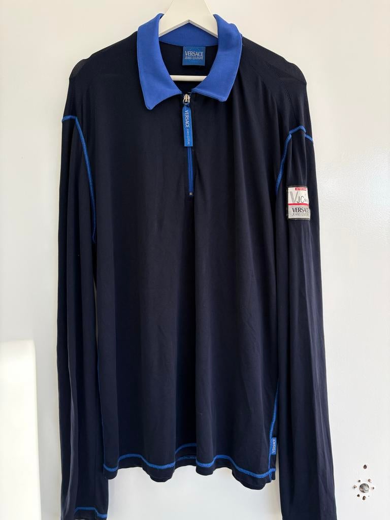 Origineel Versace Sport Shirt - Lichte Beschadigingen, Ophalen of Verzenden, Gedragen, Overige maten, Blauw
