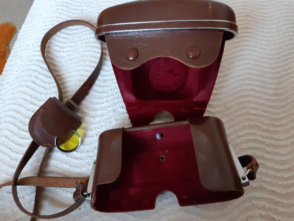 Lederen cameratas, Audio, Tv en Foto, Fotografie | Fototassen, Ophalen, Gebruikt, Schoudertas, Overige merken