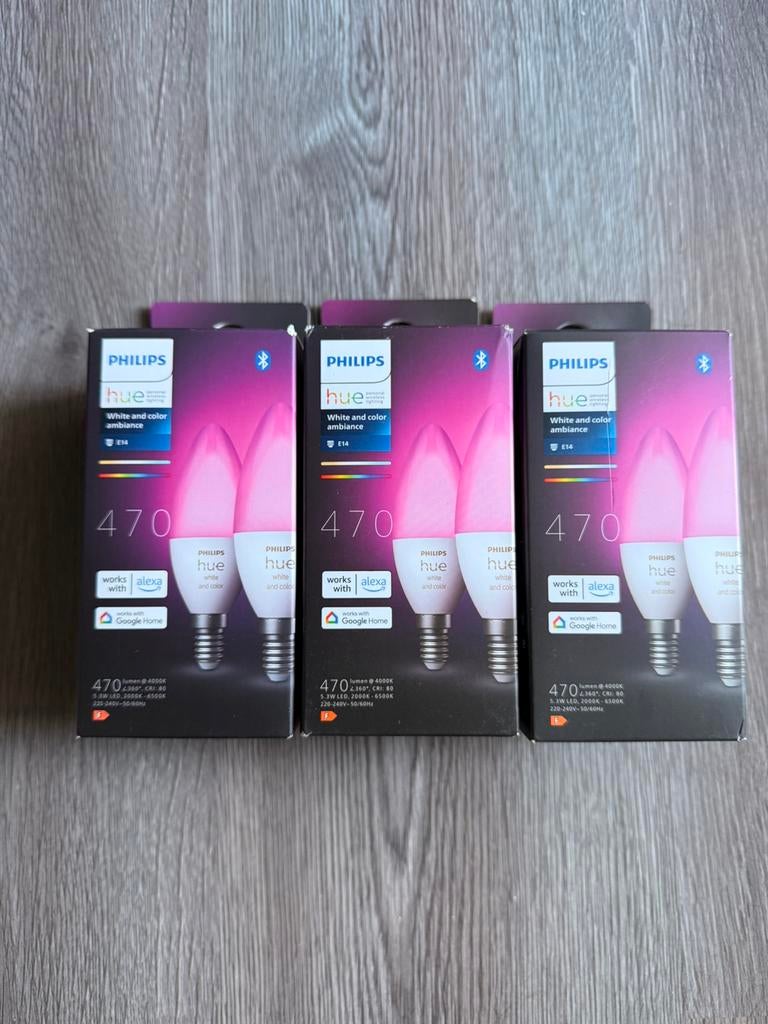 NIEUW! Hue e14 white en color lampen! Zie advertentie!, Huis en Inrichting, Lampen | Losse lampen, Led-lamp, Minder dan 30 watt