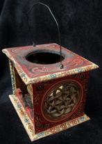 Antiek houten Volkskunst comfoortje Hindeloopen Friesland, Ophalen of Verzenden