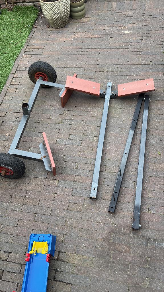 Handkar rubberboot kar trailer, Watersport en Boten, Ophalen, Gebruikt, Overige typen, Zeilboot of Motorboot