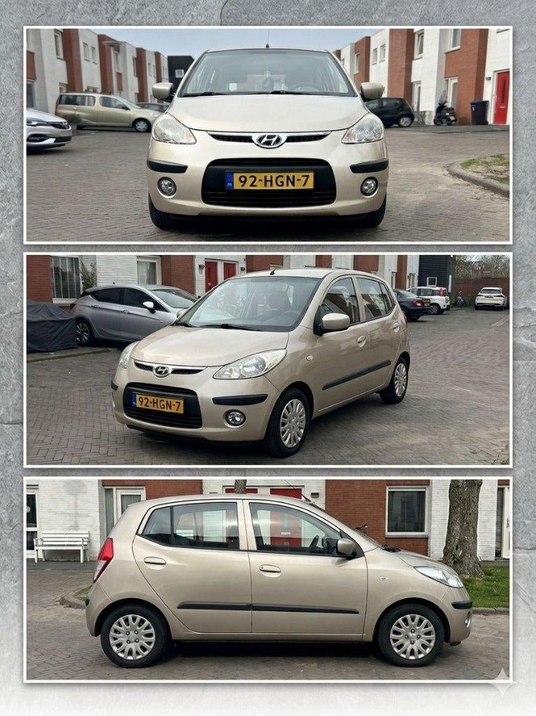 Hyundai i10 1.1I 5DR AUT 2008 met nieuwe APK (23-03-2027), Auto's, Stof, 4 cilinders, Beige, Origineel Nederlands