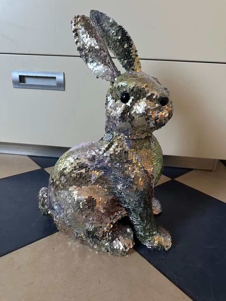 Paashaas, konijn met pailletten, Ophalen, Zo goed als nieuw, Versiering, Abraham of Sarah