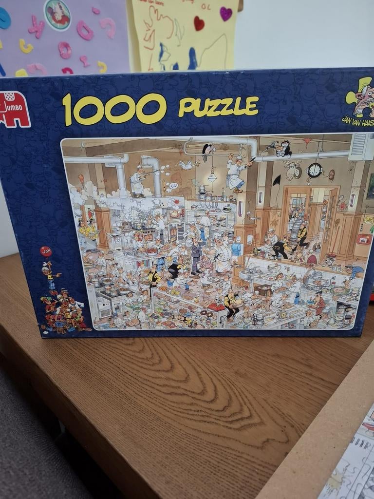 Jan van Haasteren puzzel, de keuken, Ophalen of Verzenden, 500 t/m 1500 stukjes, Zo goed als nieuw