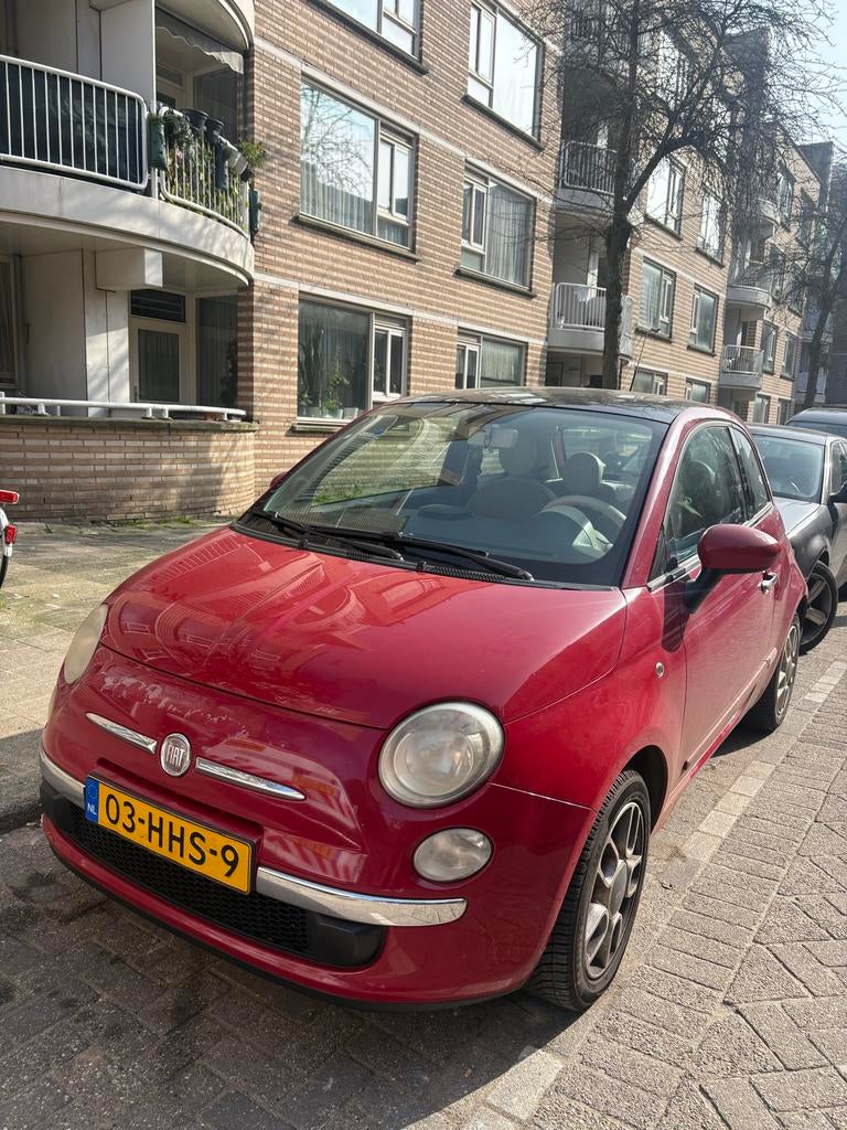 Fiat 500 1.2 C 2008 Rood Panorama dak, Auto's, Fiat, Particulier, Benzine, B, Hatchback, Handgeschakeld, Origineel Nederlands